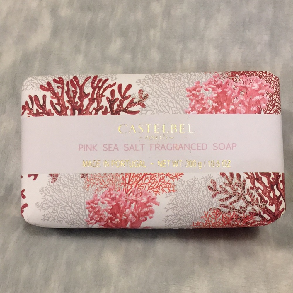 Castelbel Porto Luxury Scented Pink Sea Salt Soap Large 10.50oz Bar Portugal NWT